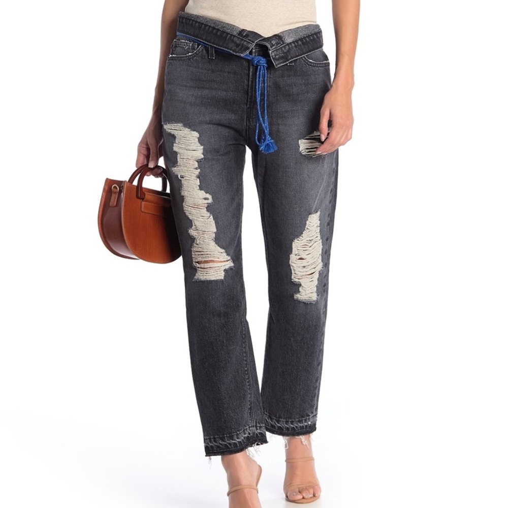 HUDSON Jeans Jessi Relaxed High Waist Distressed